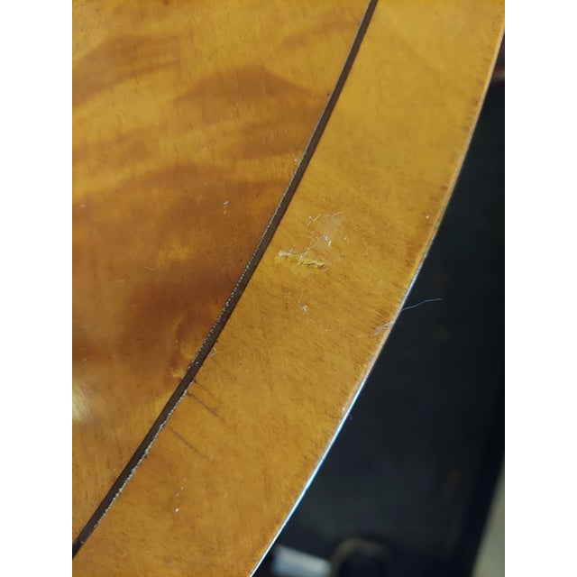 1920's Joseph Gerte Parcel Gilt Mahogany & Burlwood Drum Table For Sale - Image 12 of 12