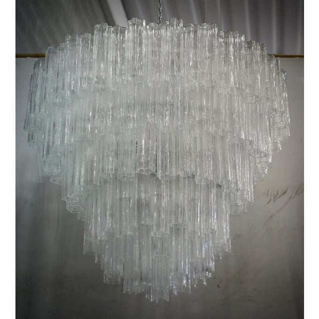 Murano Art Glass Transparent Chandelier, 2000 For Sale - Image 4 of 10