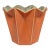 Vintage "Prismatique" Orange and Green Vase by Belle Kogan for Red Wing Pottery For Sale
