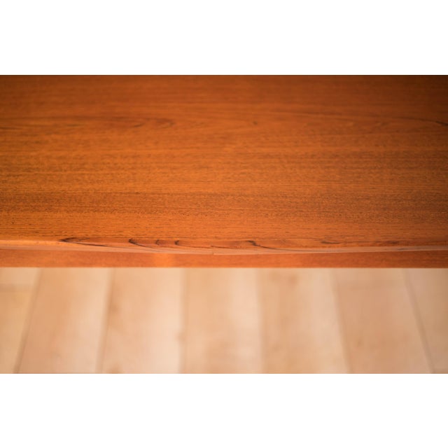 Vintage Sculptural Scandinavian Extension Teak Draw Leaf Dining Table For Sale - Image 10 of 17