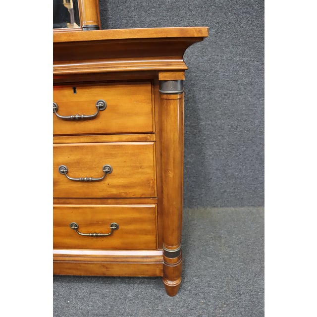 Kincaid Solid Cherry 9-Drawer Dresser With Mirror For Sale - Image 11 of 15
