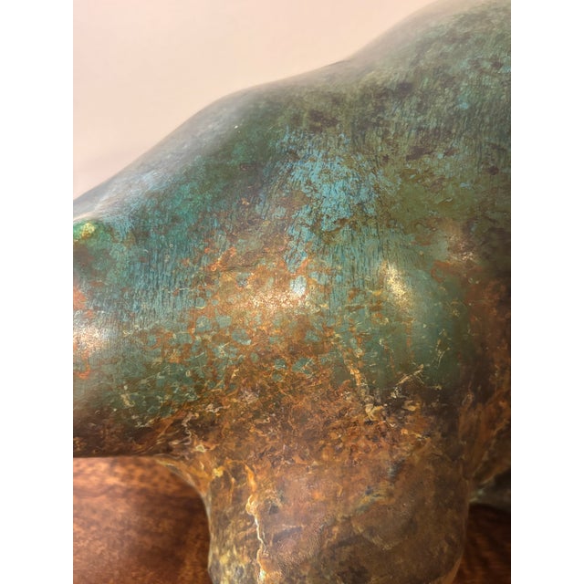 Mid-Century Modern Vintage Tony Evans Raku Ceramic Bear Sculpture - Signed Studio For Sale - Image 3 of 7