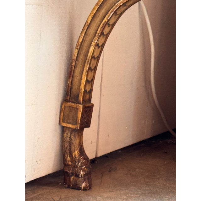 Gold 19th Century French Giltwood Console With Marble Top For Sale - Image 8 of 9