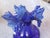 Glass 1970s French Cobalt Blue Vase With Handkerchief Detail For Sale - Image 7 of 13