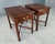 This pair of Link-Taylor mahogany end tables features a classic design with rich wood grain, brass hardware, and elegant...