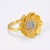 Peony Flower Ring With Opal, Size 8 For Sale - Image 9 of 9