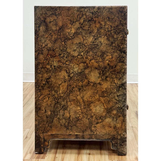 Vintage Henredon Faux Tortoise Shell Finish Server Cabinet For Sale In Kansas City - Image 6 of 16