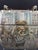 Cream Vintage Decoupaged Octagonal Vanity Box/Purse With Colonial Tavern Scene For Sale - Image 8 of 16