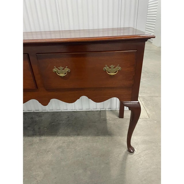 Wood Provincial Queen Anne Vintage Mahogany Sideboard For Sale - Image 7 of 11