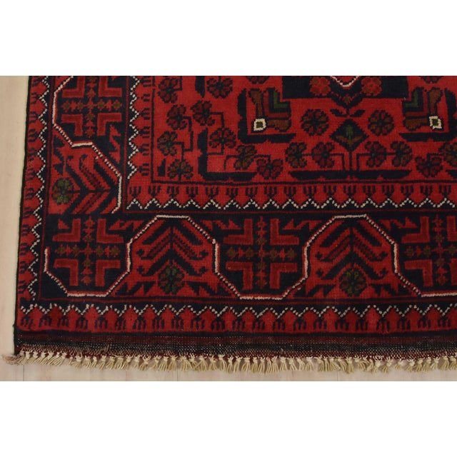 Turkmen Runner 2’7” X 9’1” Red Wool Tribal Hand-Knotted Oriental Rug For Sale - Image 9 of 12
