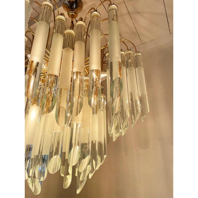 Vintage Glass Chandelier in the style of Paolo Venini, 1970s For Sale - Image 9 of 12