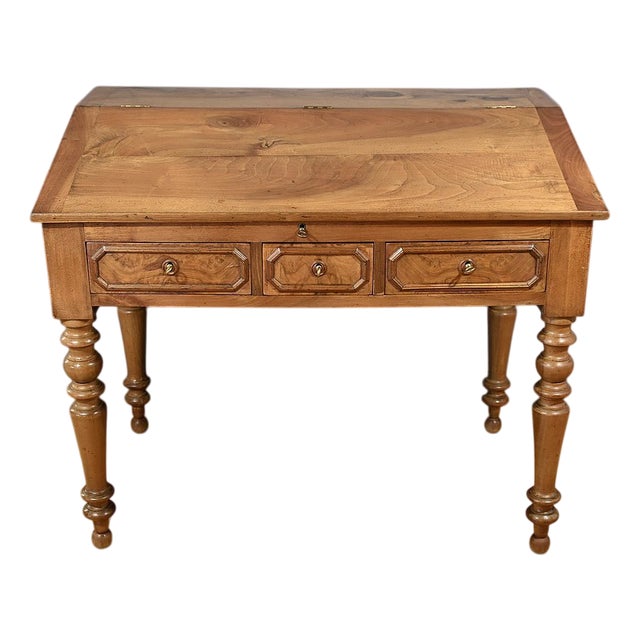 Louis Philippe Sloping Desk in Walnut, Late 19th Century For Sale