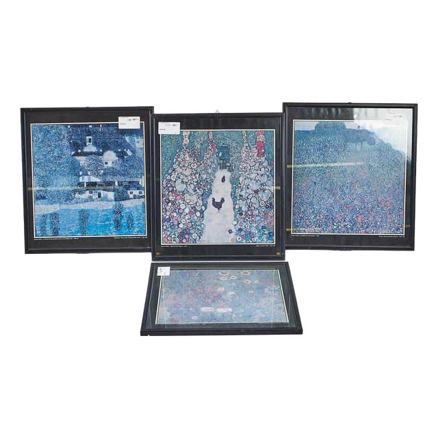 Gustav Klimt, Prints, 2000s, Wood, Framed, Set of 4 For Sale