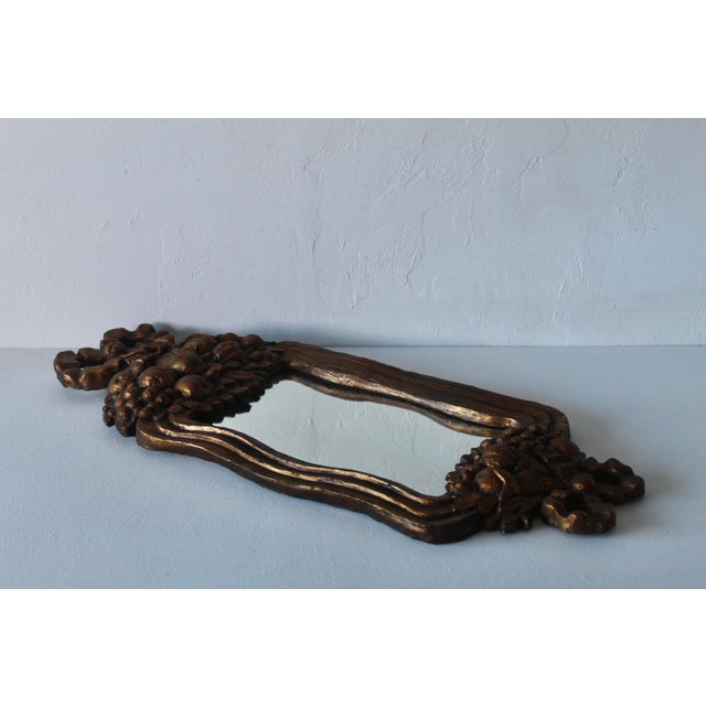 1980s Serge Roche Style Rococo Giltwood Wall Mirror For Sale - Image 11 of 12