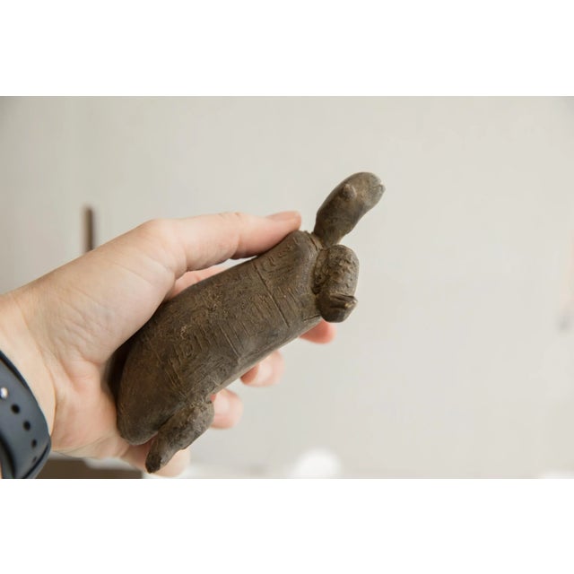 African Vintage African Tortoise Sculpture For Sale - Image 3 of 6
