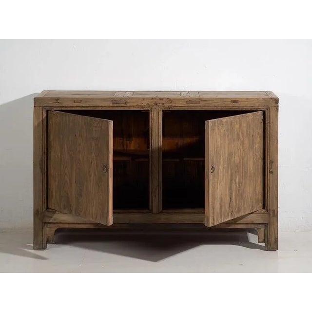 Antique sideboard with two doors (c.1900) Dimensions: Length: 141 cm Depth: 40 cm Height: 88 cm Style: Qing Materials and...