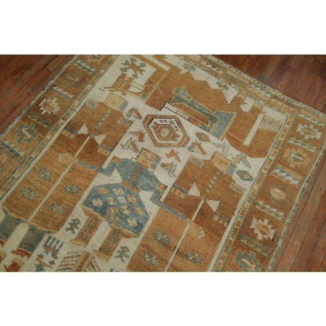 Folk Art Vintage Zabihi Collection Persian Balouch Human Pictorial Figurative Gallery Runner - 4'10" x 10'8" For Sale - Image 3 of 6