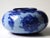 Signed European (Flow Blue) Style Hand Painted Rounded Vase For Sale In Los Angeles - Image 6 of 8