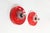 A unique and uncommon set of wall lamps by the hungarian manufacturer elektrofém. These feature lacquered metal disc...