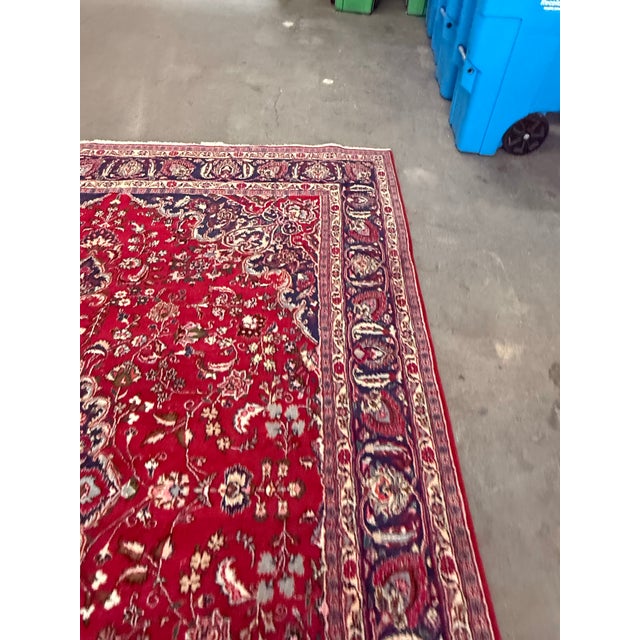 Textile 9ft 6in × 12ft 6in Persian Wool Area Rug For Sale - Image 7 of 12