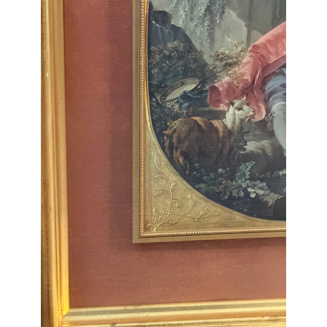 Vintage François Boucher “Spring” Print in Ornate Gilt Wood Frame For Sale - Image 13 of 13