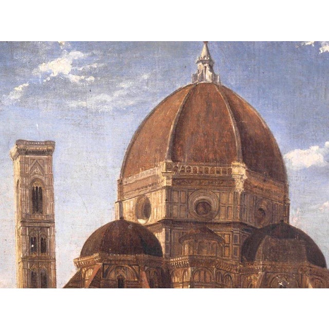 19th Century Painting Duomo in Firenze by P.K, in Good conditions.