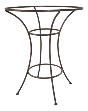 Spanish Revival Wrought Iron Base Bar Table