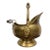 Vintage Brass Coal Scuttle With Lion Head Accents For Sale
