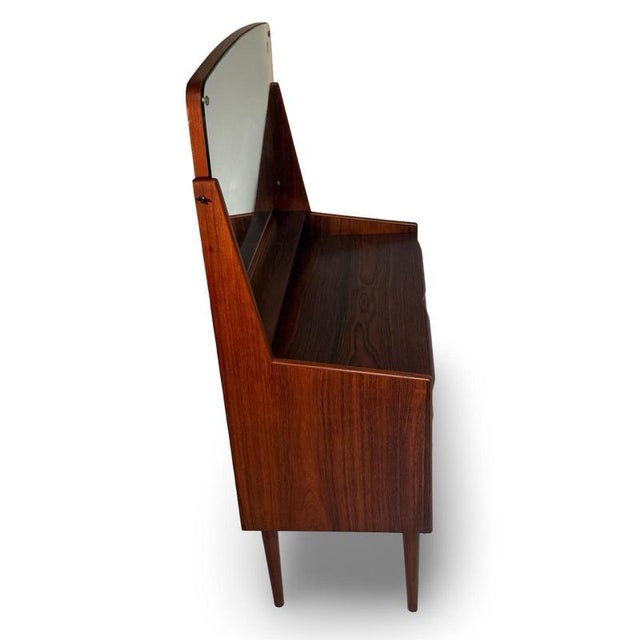 Danish Walnut Veneer Vanity from Tibergaard, 1960s For Sale - Image 3 of 11