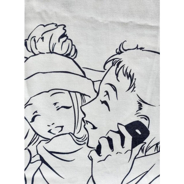 Ikea Vintage 2008 Ikea Åsa Ekström Japanese Manga Godzilla Anime Fabric, 2 Remnants For Sale - Image 4 of 10