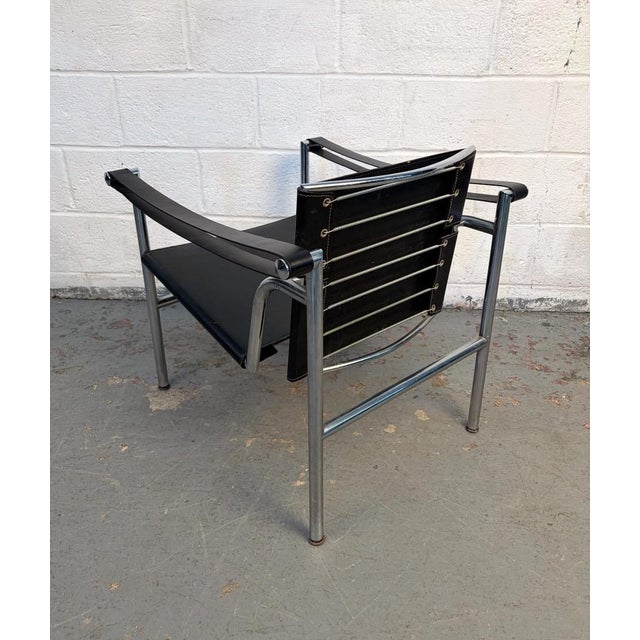Vintage Le Corbusier Leather "Lc1 Basculant" Sling Chairs for Cassina For Sale - Image 15 of 17