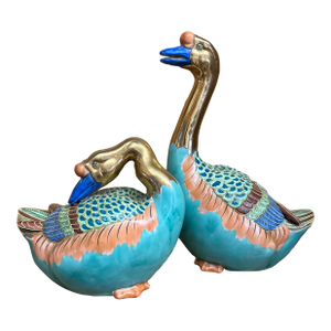 Geese Figurines Vintage by Andrea Sadek Pair of Two.