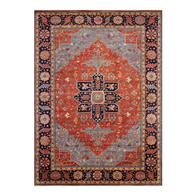 Pasargad Home Serapi Rust Wool Area Rug-3'10'' X 6' 2'' For Sale