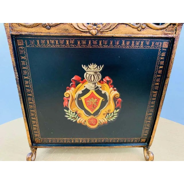 Metal A Hollywood Regency Style Magazine Rack For Sale - Image 7 of 13