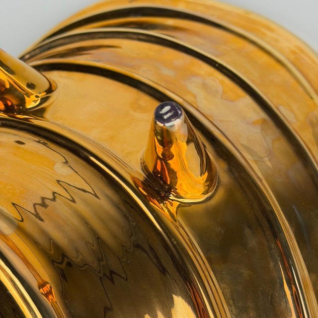 Large Sculptural Shell Centerpiece in Glazed Ceramic, 1970s For Sale - Image 10 of 14