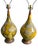 Mid Century 1960s Lava Glaze Yellow Table Lamps- A Pair For Sale - Image 4 of 10