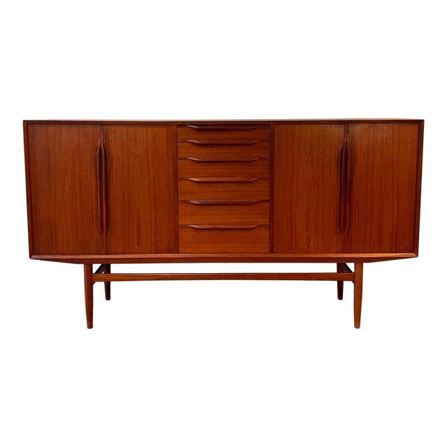 Mid Century Danish Modern Teak Highboard For Sale