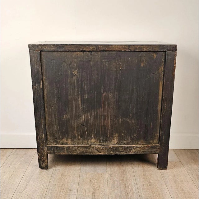 Wood Cinnabar Painted Chinese Cabinet, Late 19th Century For Sale - Image 7 of 8