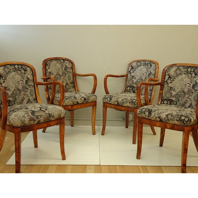 4 Art Deco Chairs From RMS Caronia Ocean Liner 1940's For Sale - Image 17 of 18