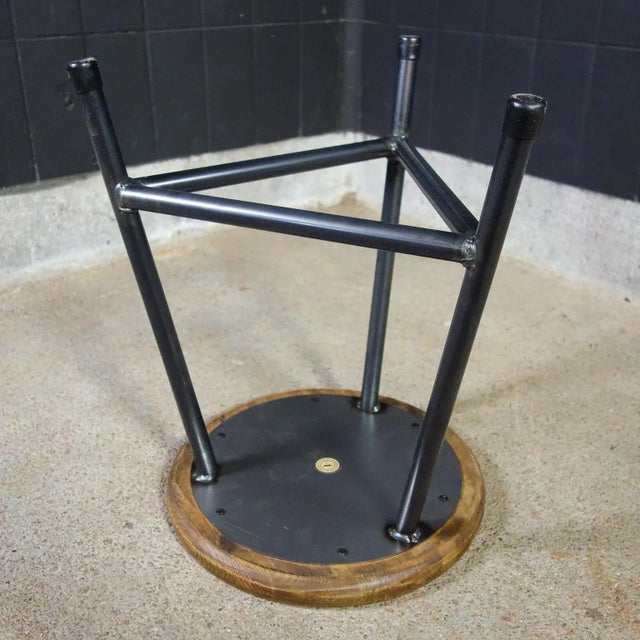 Metal Industrial Tripod Stool from Vivre For Sale - Image 7 of 11