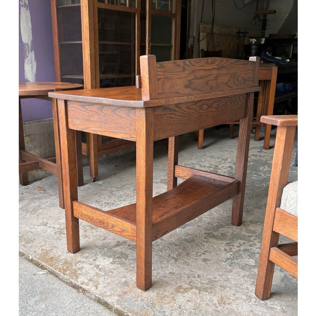 Early 20th Century Stickley Brothers Style Mission Oak Postcard Desk For Sale In San Francisco - Image 6 of 12