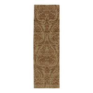 Rug & Kilim’s European Style Runners in Beige With Brown Floral Patterns