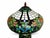 1980s Vintage Tiffany-Style Floral Stained-Glass Table Lamp With Illuminated Base For Sale - Image 5 of 8
