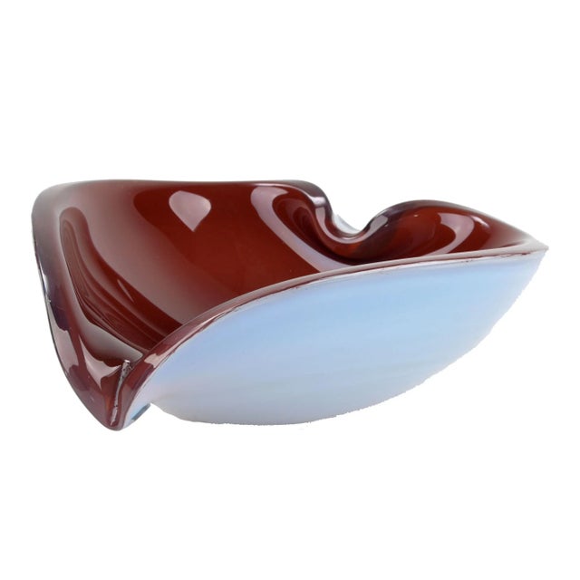 Mid-Century Modern 1980s Hand Blown Blue and Purple Murano Bowl For Sale - Image 3 of 9