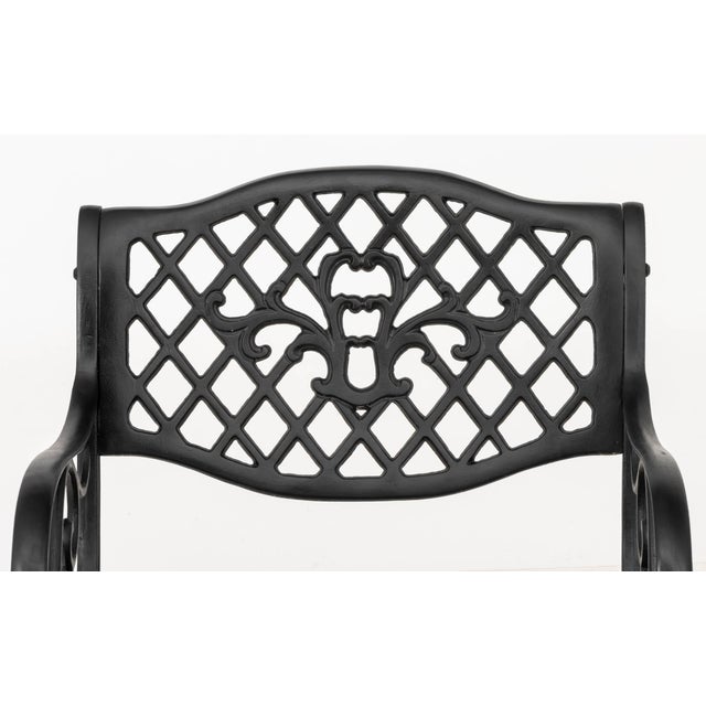 American Cast Metal Patio Furniture Set, 5 Pieces For Sale - Image 12 of 15