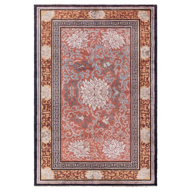 Doris Leslie Blau Antique Chinese Silk Rug For Sale