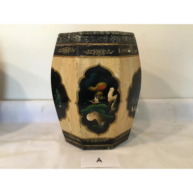 1950s Octagon Vintage Wood Ginger Boxes For Sale - Image 5 of 14