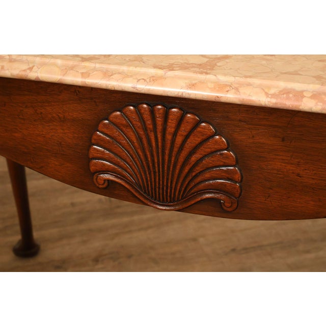 Wood Kittinger Colonial Williamsburg Marble Top Mahogany Server For Sale - Image 7 of 18