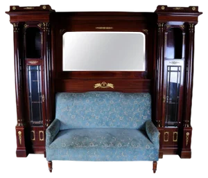 19th Century Empire Architectural Salon-Sofa, 1890s