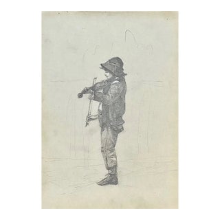 Young Violin Player, c. 1870-1880 For Sale